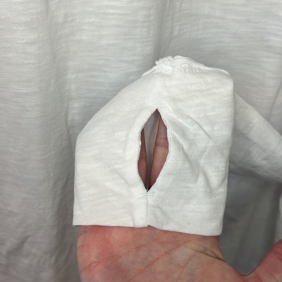 Free People We the Free Arden Tee long Sleeve Optic White Small NWT - Picture 8 of 8